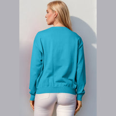 Double Take Full Size Nutcracker Sequin Long Sleeve Sweater