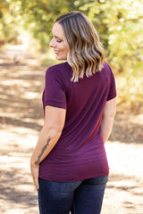 Burgundy Sophie Pocket Tshirt by Michelle Mae