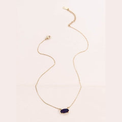 14k Gold Plated Druzy Necklace in Cosmos, and Slate