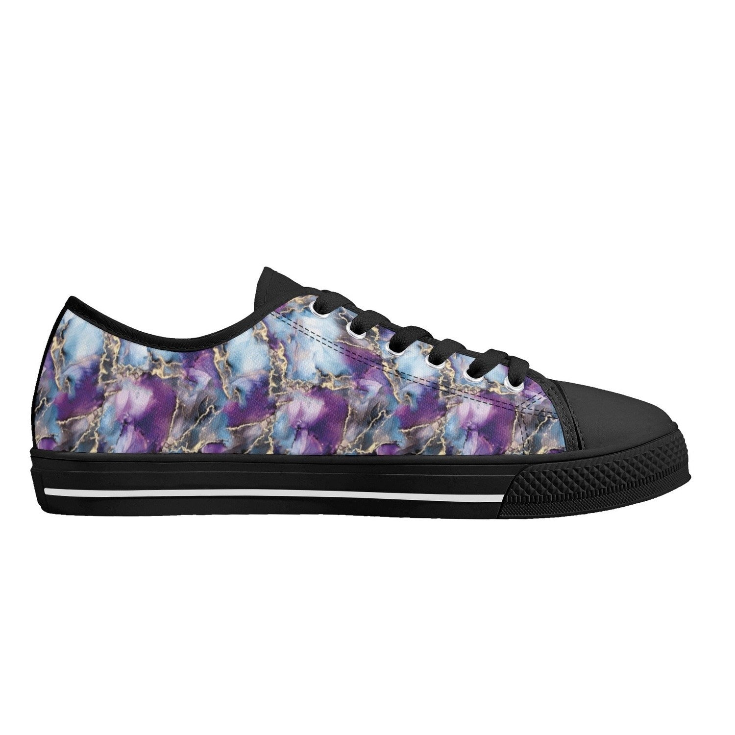 Marbled Womens Low Top Canvas Shoes
