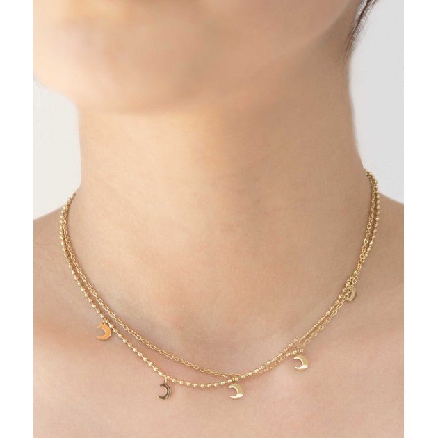 La Lune Tiny Moons Layered Necklace