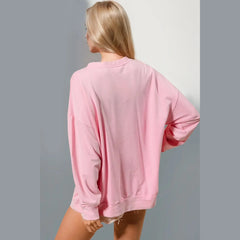 Double Take Sequin Nutcracker Round Neck Long Sleeve Sweatshirt