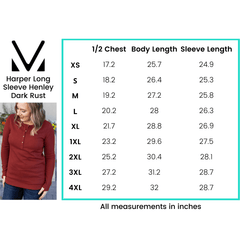 Rust Harper Shirt Long Sleeve with Thumb Holes