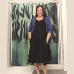 RITA SWING DRESS RUN-SOLID BLACK