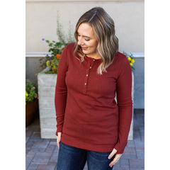 Rust Harper Shirt Long Sleeve with Thumb Holes