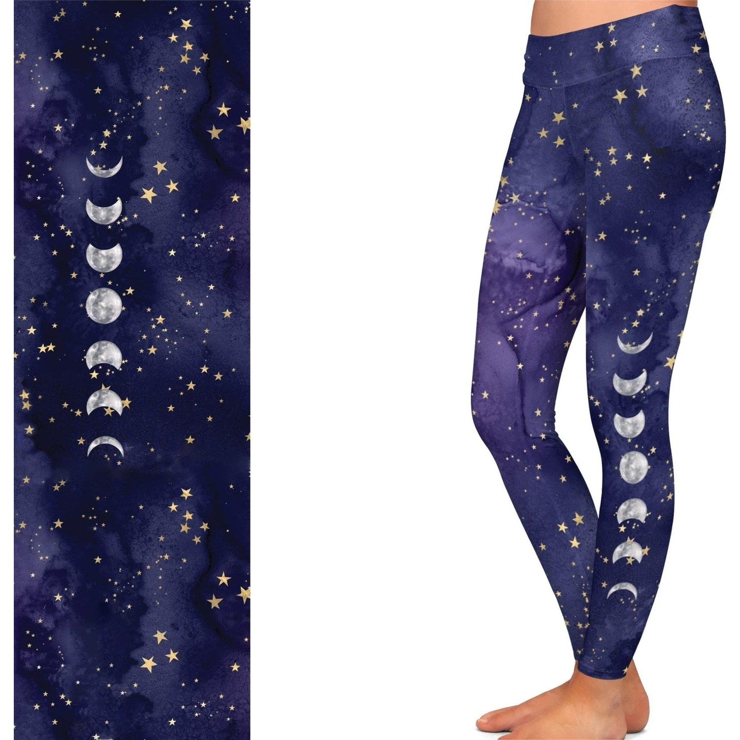Moon Phases Full Length Leggings w/ Pockets
