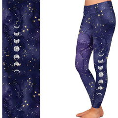 Moon Phases Full Length Leggings w/ Pockets