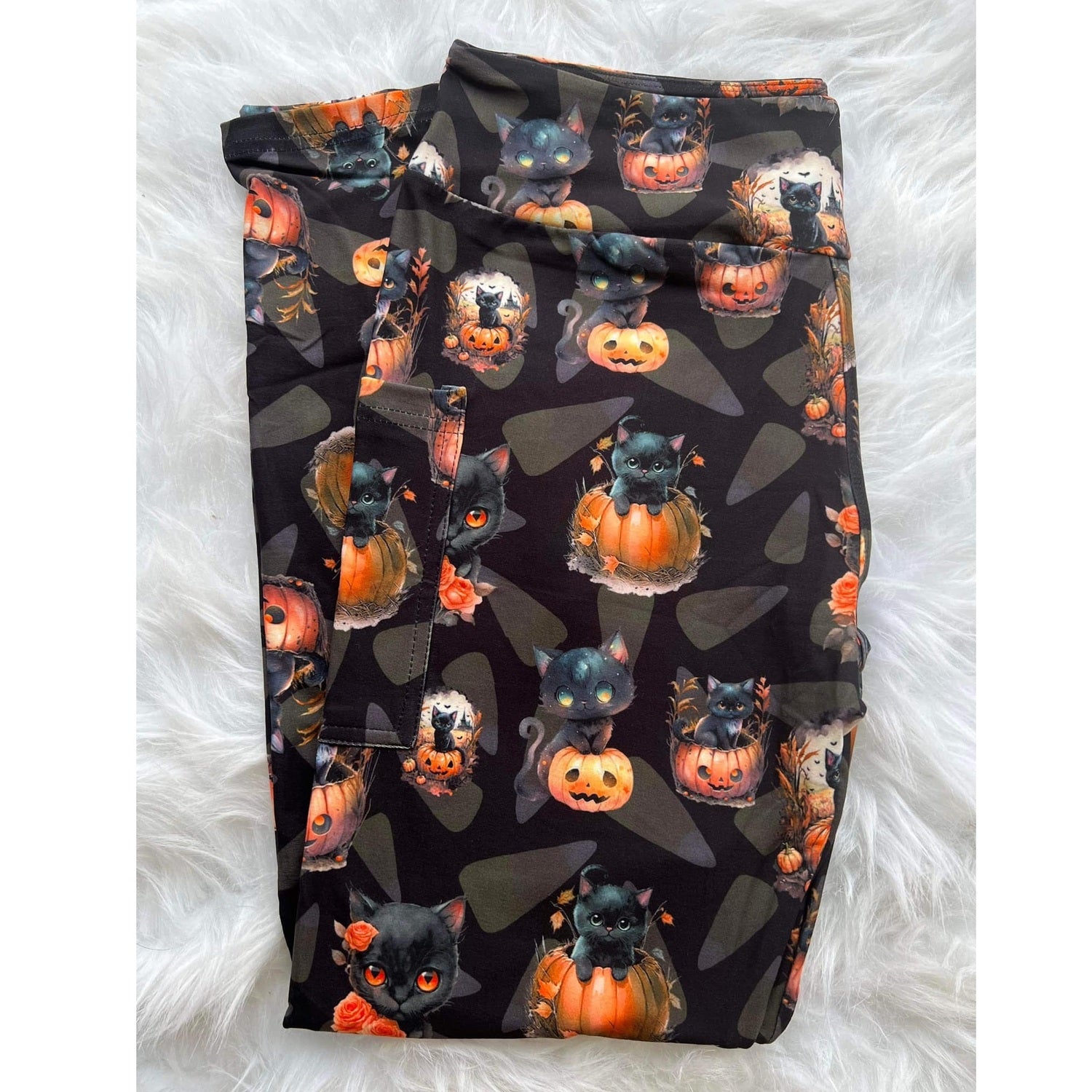 Pumpkin Cats Leggings with Pockets