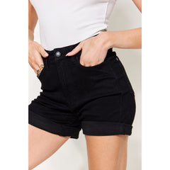 Judy Blue Full Size High Waist Tummy Control Cuffed Denim Shorts