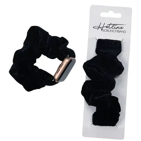 Watch Bands - Black, Blue, or Pink Velvet Scrunch Band -Apple Compatible