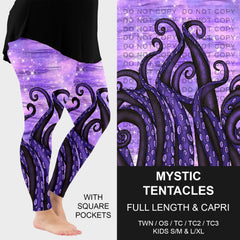 Purple Galaxy Tentacle Leggings with Pockets – Cosmic Octopus Fantasy