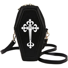 Coffin Crossbody Halloween Purse in Black