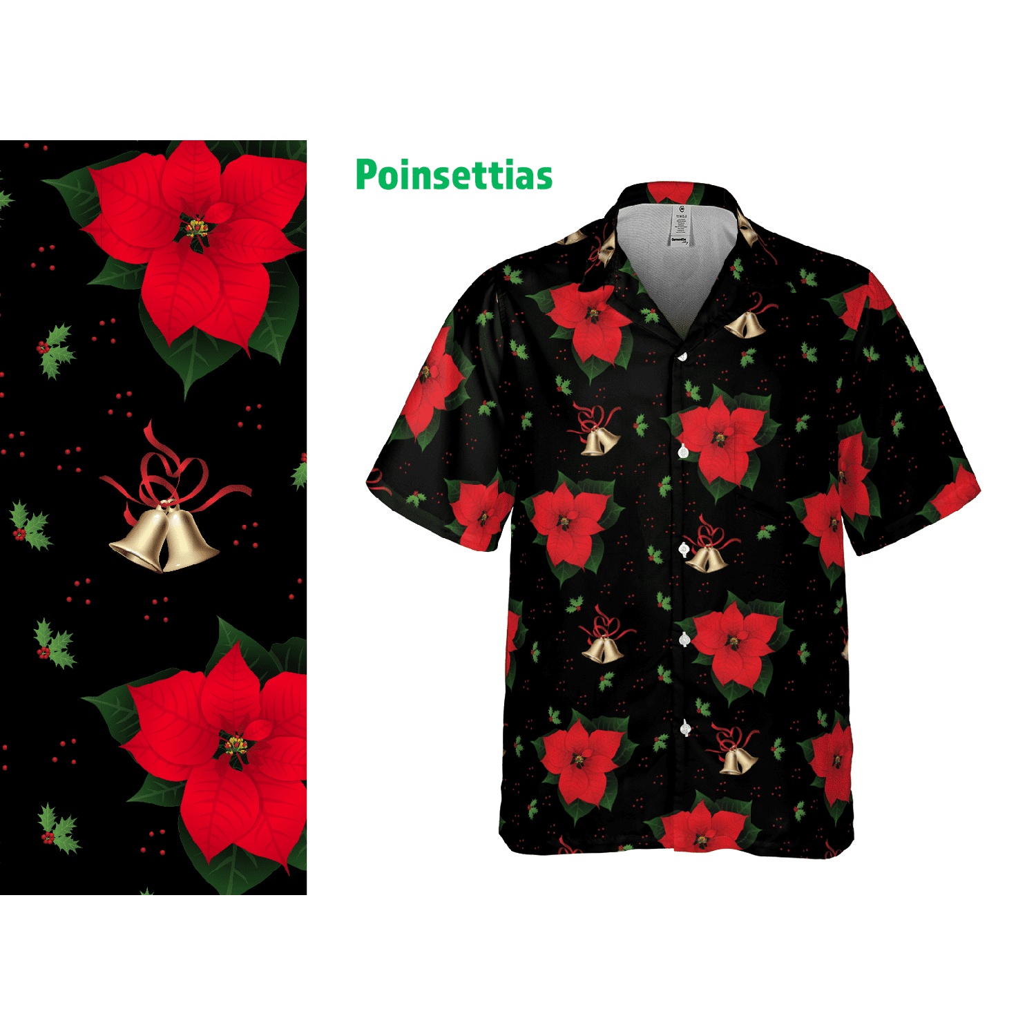 Aloha Christmas Hawaiian Poinsettia Shirt