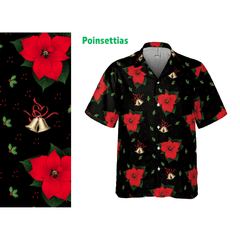 Aloha Christmas Hawaiian Poinsettia Shirt