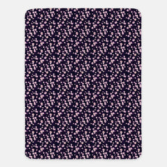 Cherry Blossom Minky Blanket 60" x 80" SAND