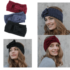 Bow Hairband in Black, Burgundy, or Gray