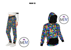 Rainbow Rose Hoodie Fleece or Legging Material
