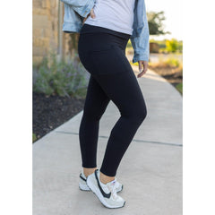BLACK FULL-LENGTH Leggings with POCKET - Luxe Leggings by Julia Rose®