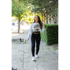 The Billie- Blue Panel Full Length Leggings