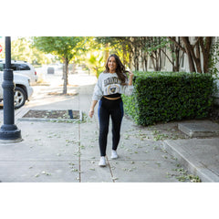 The Billie- Blue Panel Full Length Leggings