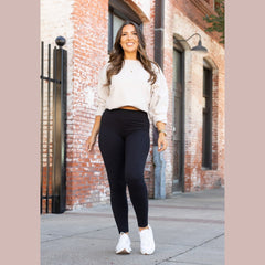 BLACK FULL-LENGTH Leggings with POCKET - Luxe Leggings by Julia Rose®