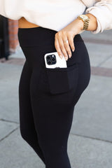 BLACK FULL-LENGTH Leggings with POCKET - Luxe Leggings by Julia Rose®