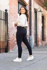 BLACK FULL-LENGTH Leggings with POCKET - Luxe Leggings by Julia Rose®
