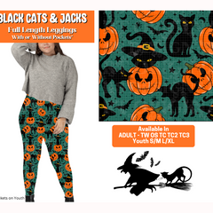 Black Cats & Jack-O’-Lantern Halloween Leggings