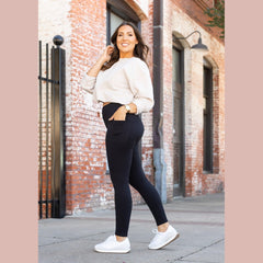 BLACK FULL-LENGTH Leggings with POCKET - Luxe Leggings by Julia Rose®