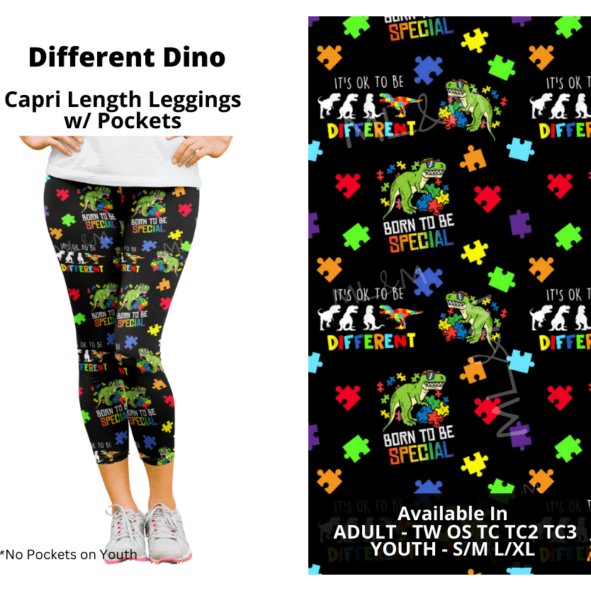 Ok To Be Different Capri Leggings with Pockets