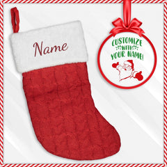 Embroidered Christmas Stocking Personalized