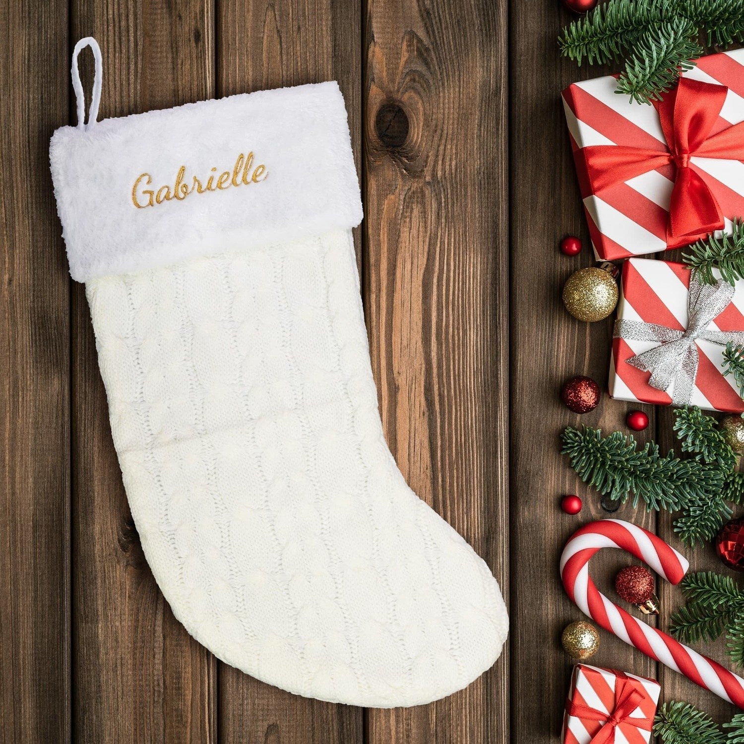 Embroidered Christmas Stocking Personalized