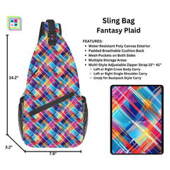 Fantasy Plaid Sling Bag