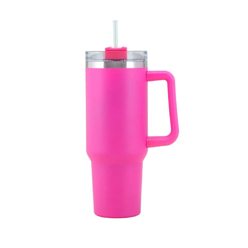 Hot Pink 40oz Tumbler Cup Holder Friendly