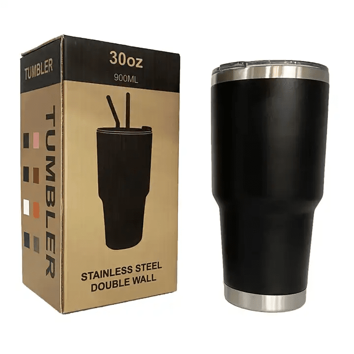 Tumblers 30oz with Metal Straw Cleaning Brush