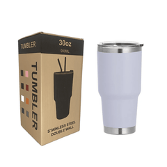 Tumblers 30oz with Metal Straw Cleaning Brush