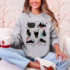 Merry Catmas, Christmas, Cat Lover, Santa, Pets Sweatshirt