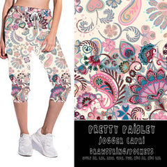 PRETTY PAISLEY LEGGINGS CAPR with Pockets