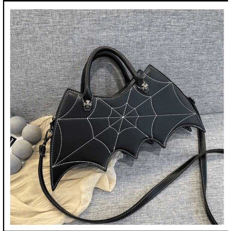 Spider Web Halloween Purse in Black