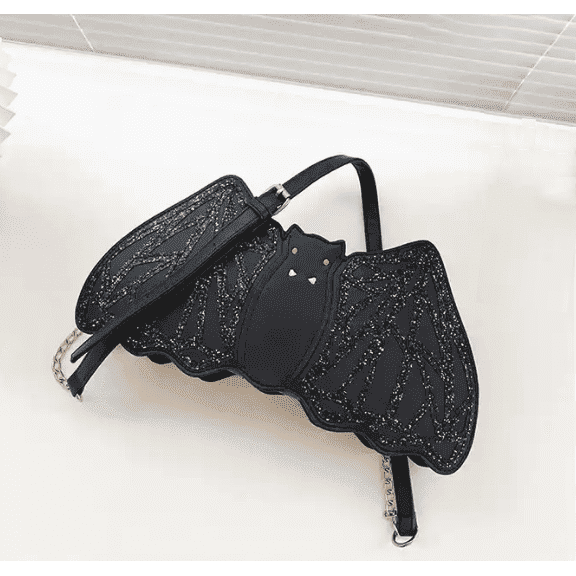 Glitter Bat Halloween Purse Cross Body Bag