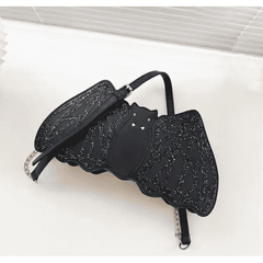 Glitter Bat Halloween Purse Cross Body Bag