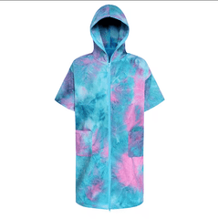 Terry Cloth Zip Beach Towel Tie Dye