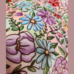 FLORAL PUPPIES- GIANT SHAREABLE THROW BLANKET