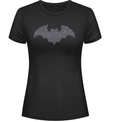 Rhinestone Bat Tee Shirt Crew Neck, V Neck, Long Sleeve