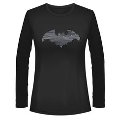 Rhinestone Bat Tee Shirt Crew Neck, V Neck, Long Sleeve