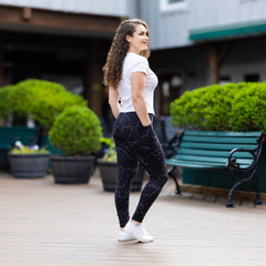 Constellations Glow-in-the-Dark Adults Cotton Leggings with Pockets