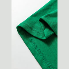 Racing Red Casual Button V Neck Long Sleeve Top