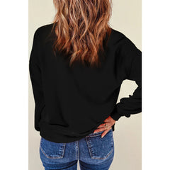 Sequin Black Pumpkin Sweatshirt