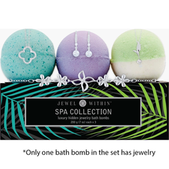 Spa Collection Bath Bombs with Bonus Sterling Silver Jewelry