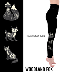Woodland Fox Leggings with Pockets – Folk Art